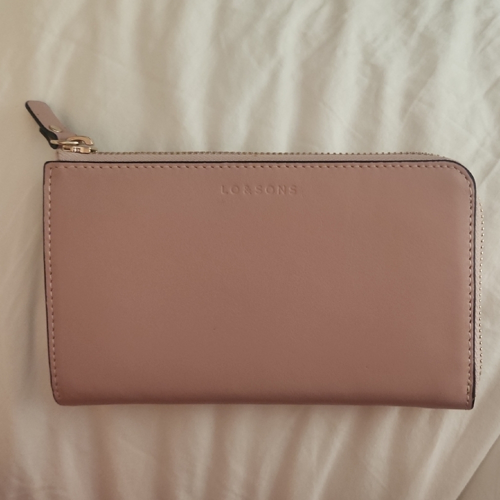 Lo & Sons Blush Pink Zip Around Wallet